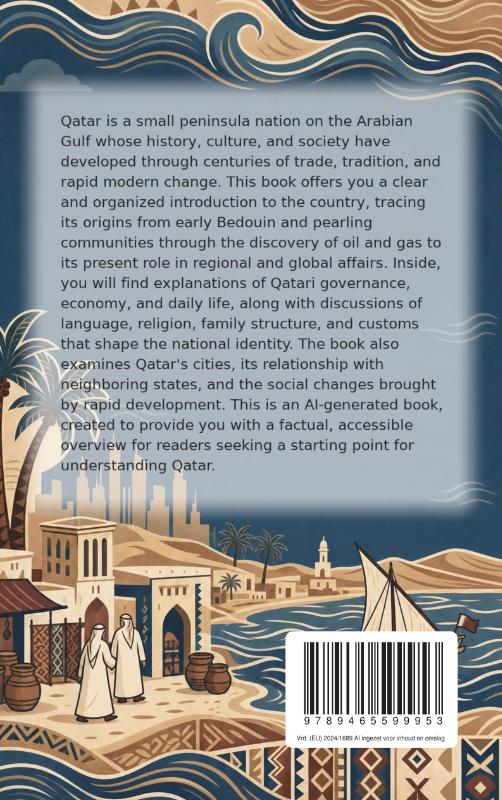 Achterkant van All About Qatar