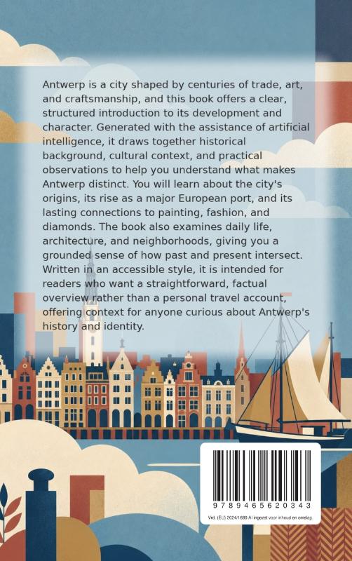 Achterkant van Discovering Antwerp