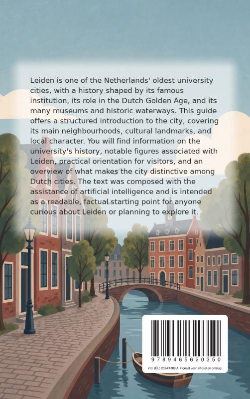 Achterkant van Discovering Leiden