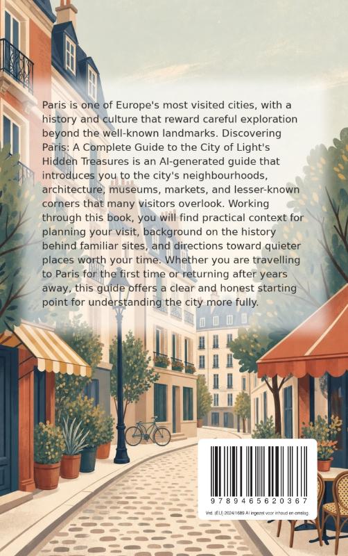 Achterkant van Discovering Paris