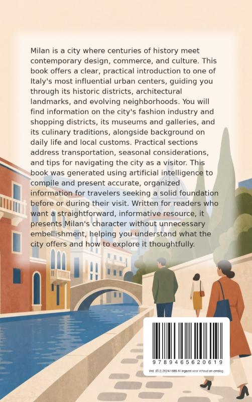 Achterkant van Discovering Milan