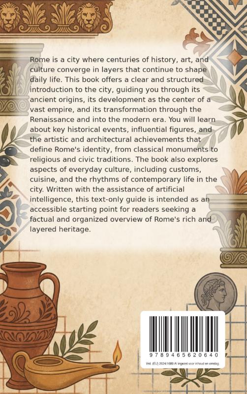 Achterkant van Discovering Rome