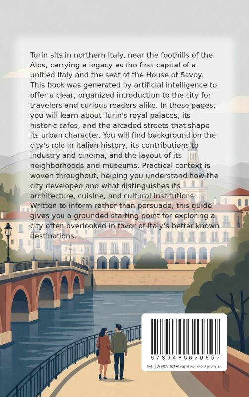 Achterkant van Discovering Turin