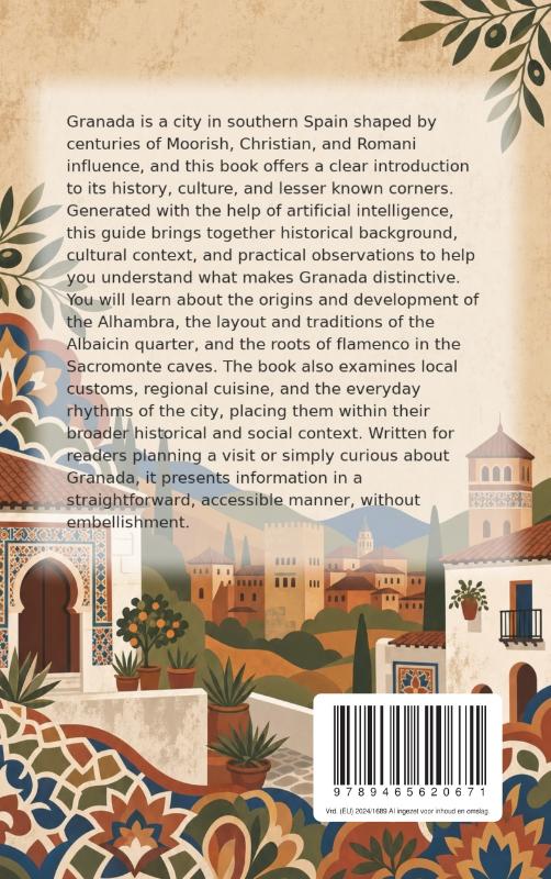 Achterkant van Discovering Granada