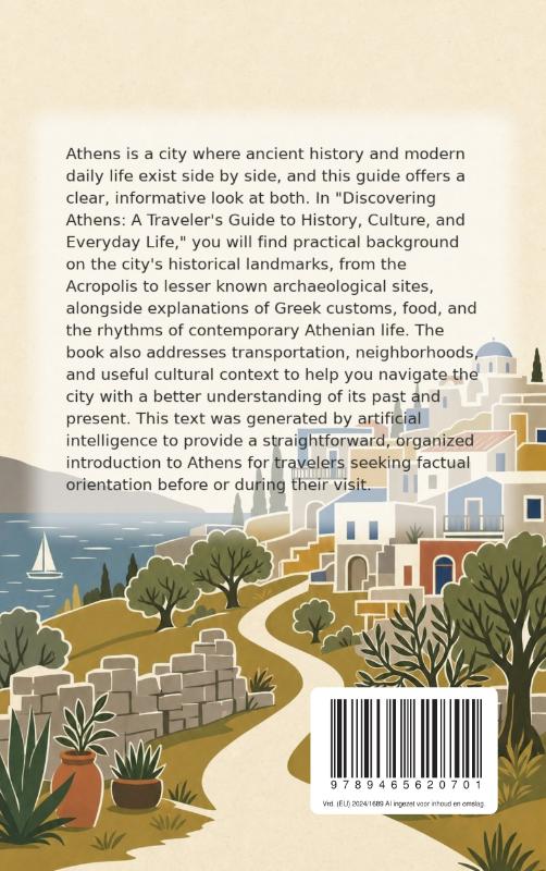 Achterkant van Discovering Athens