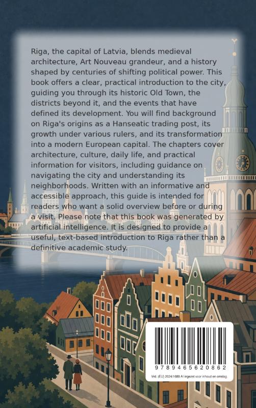 Achterkant van Discovering Riga