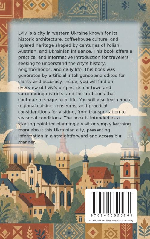 Achterkant van Discovering Lviv