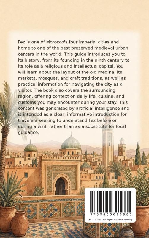 Achterkant van Discovering Fez