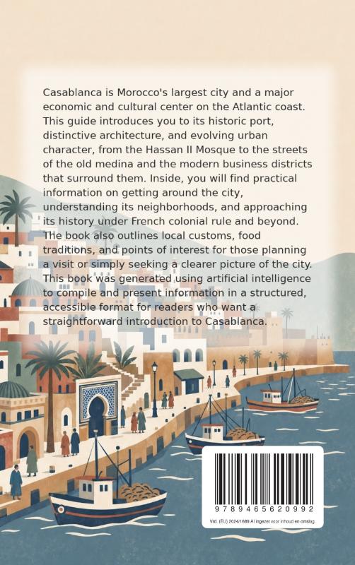 Achterkant van Discovering Casablanca