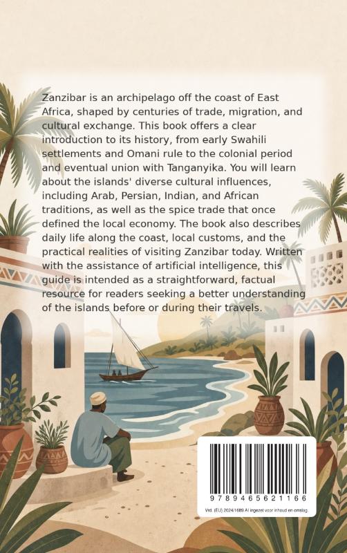 Achterkant van Discovering Zanzibar