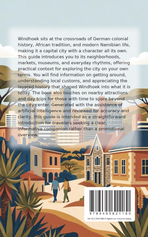 Achterkant van Discovering Windhoek