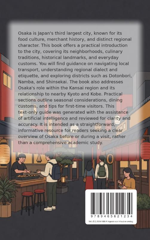 Achterkant van Discovering Osaka