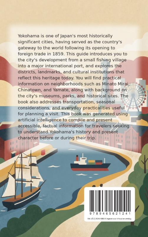 Achterkant van Discovering Yokohama