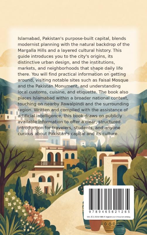 Achterkant van Discovering Islamabad