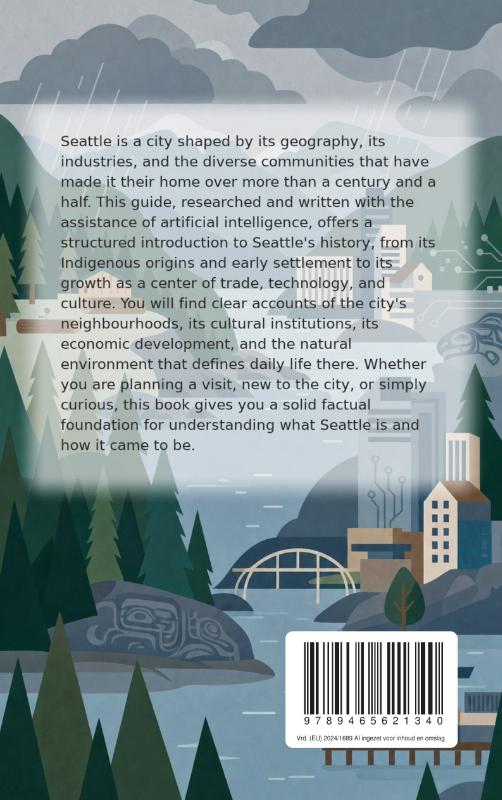 Achterkant van All About Seattle