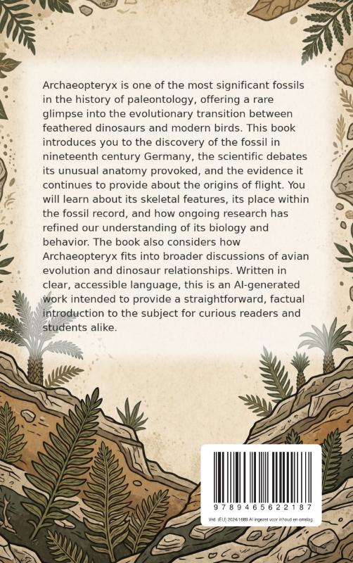Achterkant van All About the Archaeopteryx