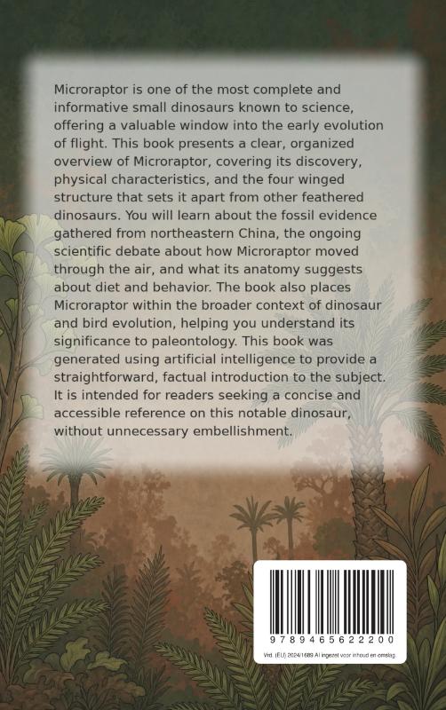 Achterkant van All About the Microraptor