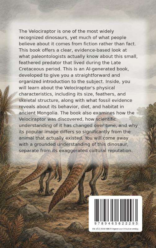 Achterkant van All About the Velociraptor