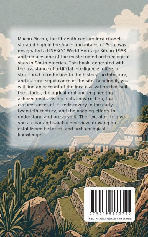 Achterkant van World Heritage: Machu Picchu