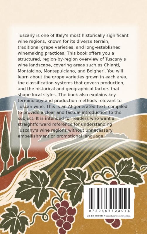 Achterkant van Wine Region: Tuscany