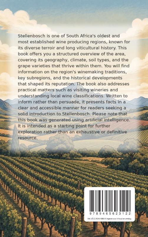 Achterkant van Wine Region: Stellenbosch