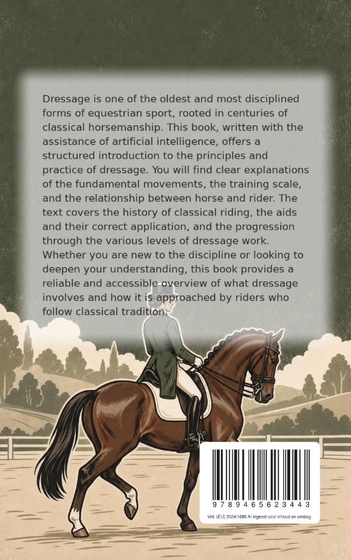 Achterkant van All About Dressage