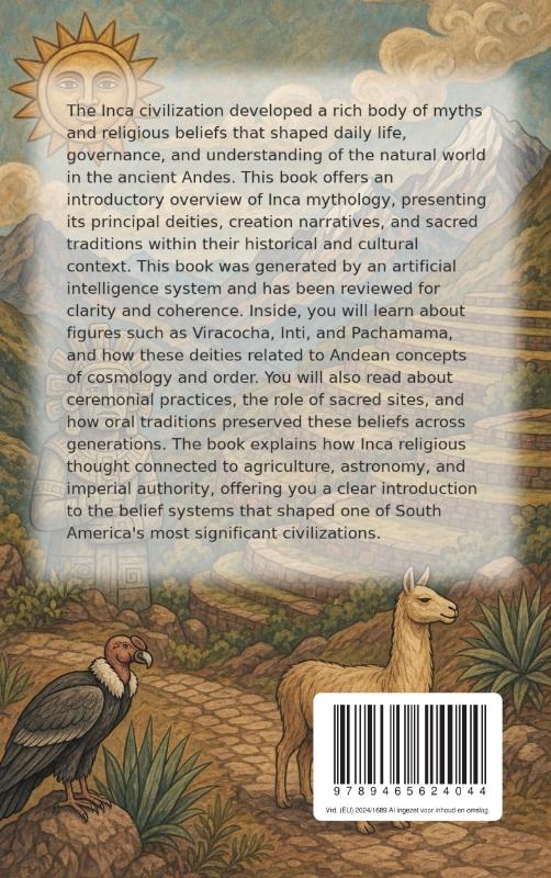 Achterkant van All About Inca Mythology