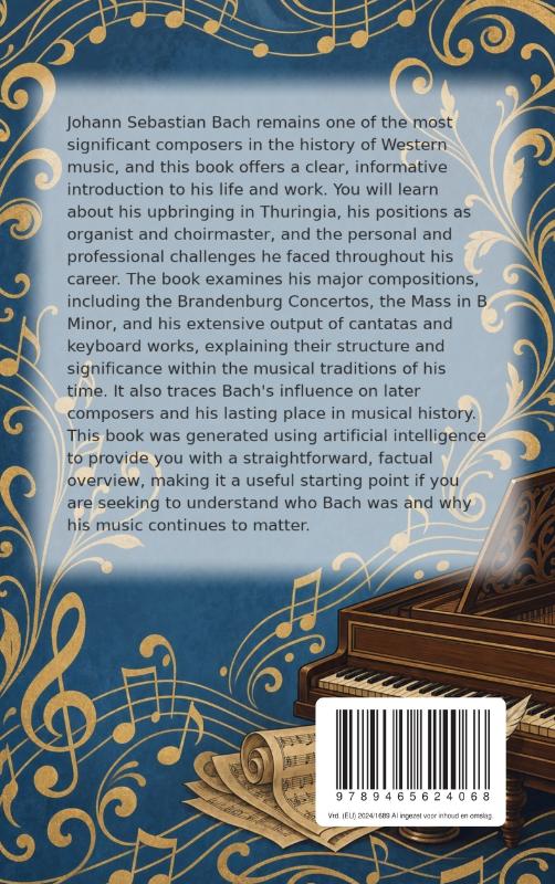 Achterkant van All About Johann Sebastian Bach