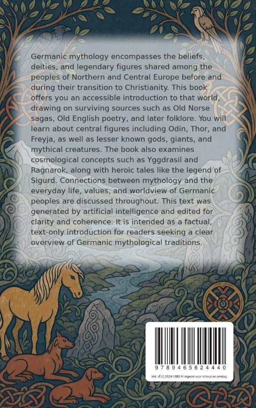 Achterkant van All About Germanic Mythology
