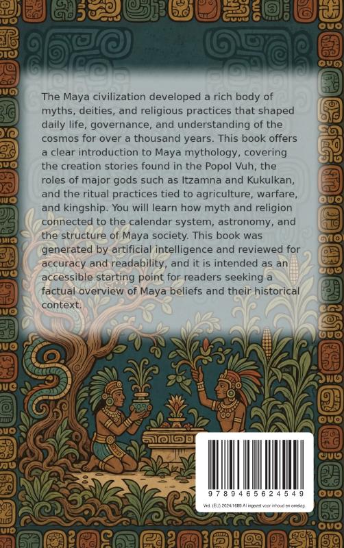 Achterkant van All About Maya Mythology