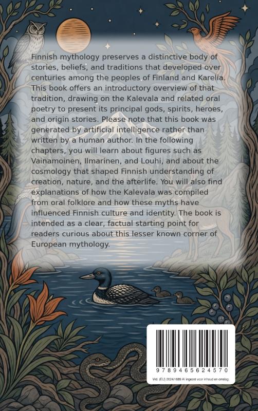 Achterkant van All About Finnish Mythology