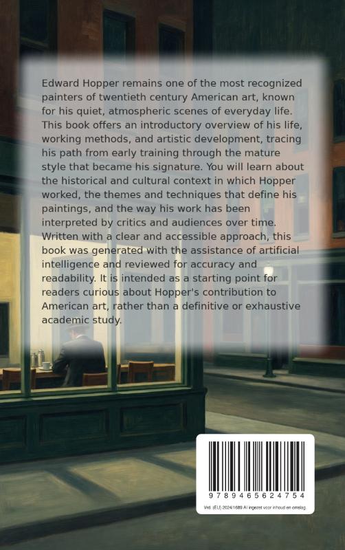 Achterkant van All About Edward Hopper