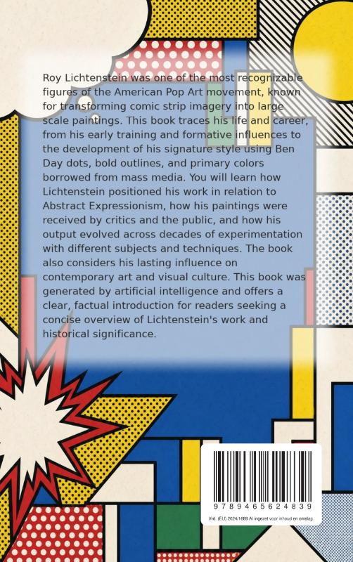 Achterkant van All About Roy Lichtenstein