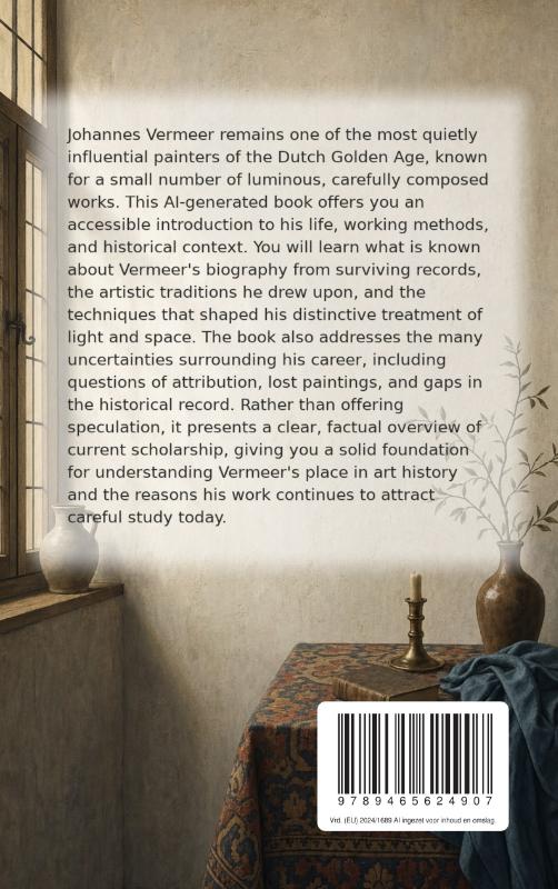 Achterkant van All About Johannes Vermeer