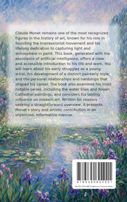 Achterkant van All About Claude Monet