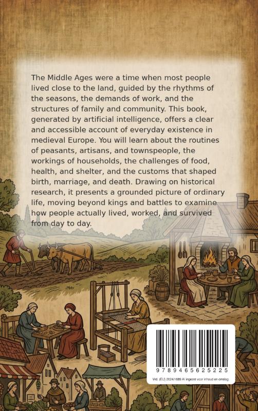 Achterkant van Daily Life in the Middle Ages