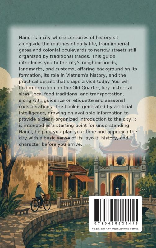 Achterkant van Discovering Hanoi