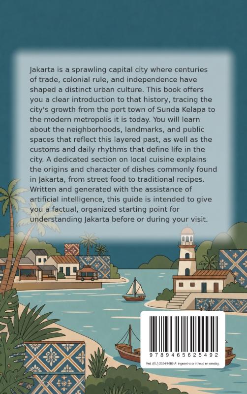 Achterkant van Discovering Jakarta