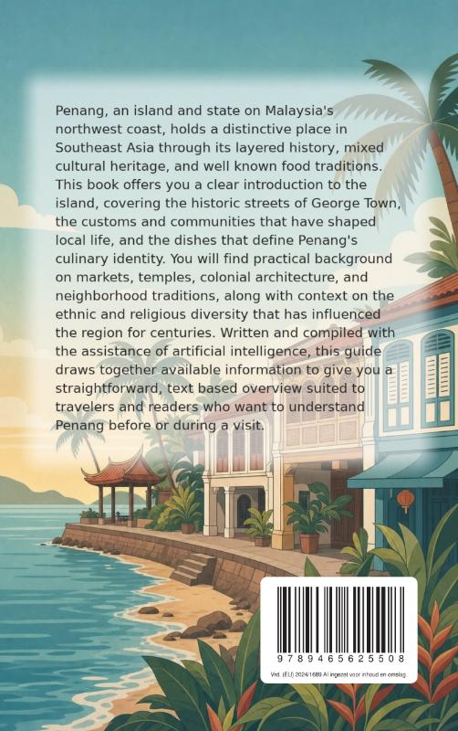 Achterkant van Discovering Penang