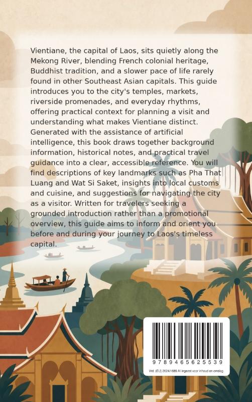 Achterkant van Discovering Vientiane