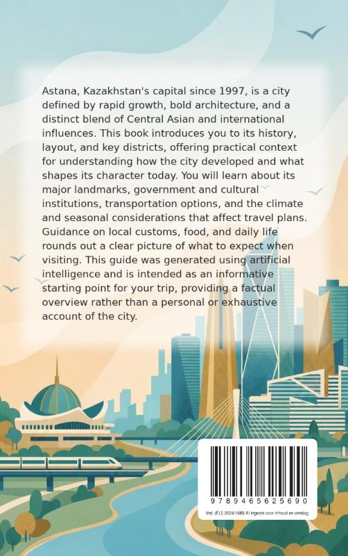 Achterkant van Discovering Astana