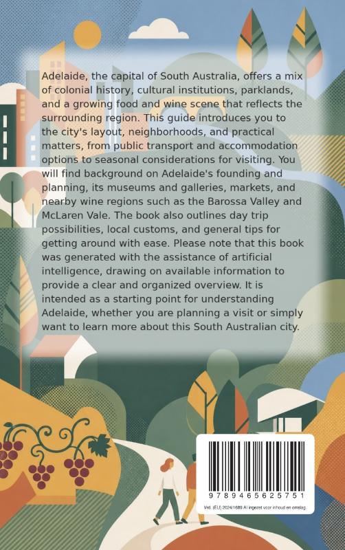 Achterkant van Discovering Adelaide