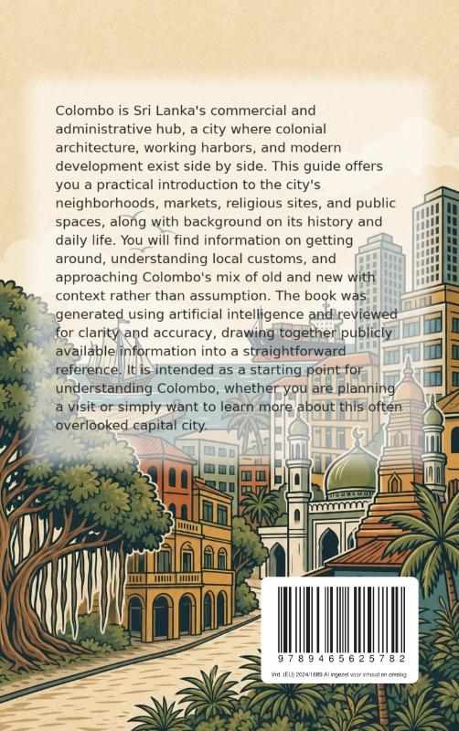 Achterkant van Discovering Colombo