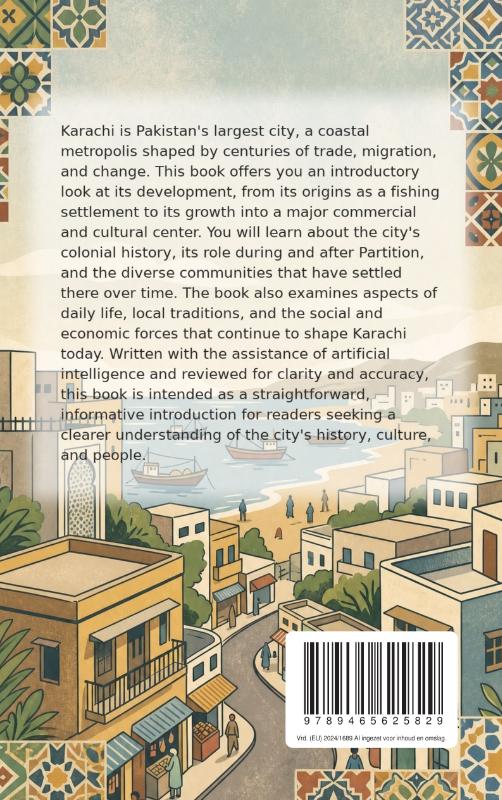 Achterkant van Discovering Karachi