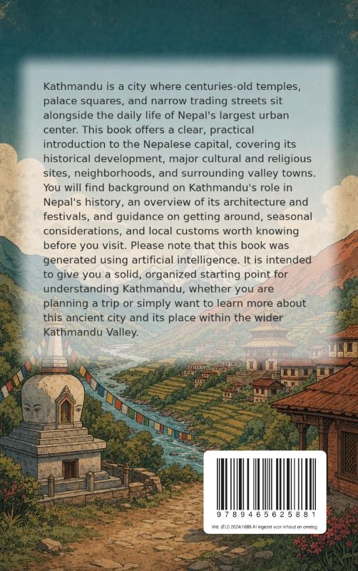 Achterkant van Discovering Kathmandu