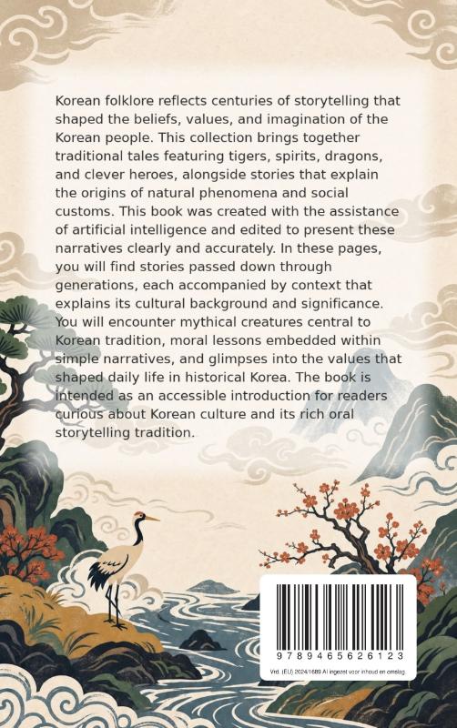 Achterkant van Korean Folk Tales