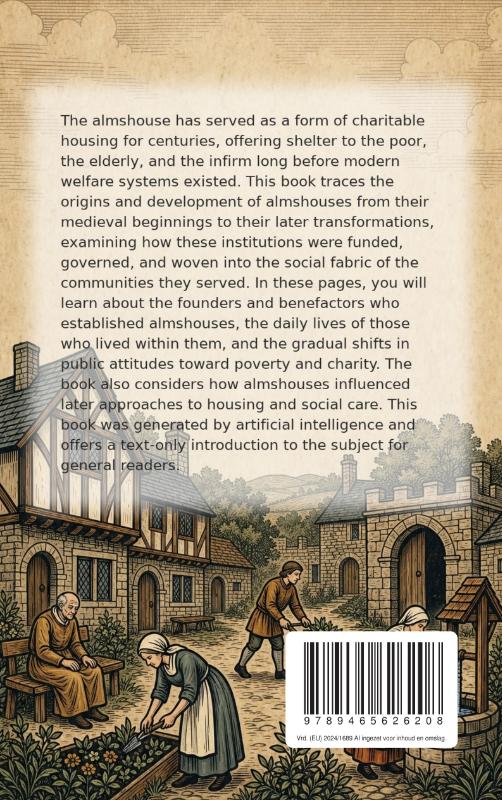 Achterkant van The History of the Almshouse