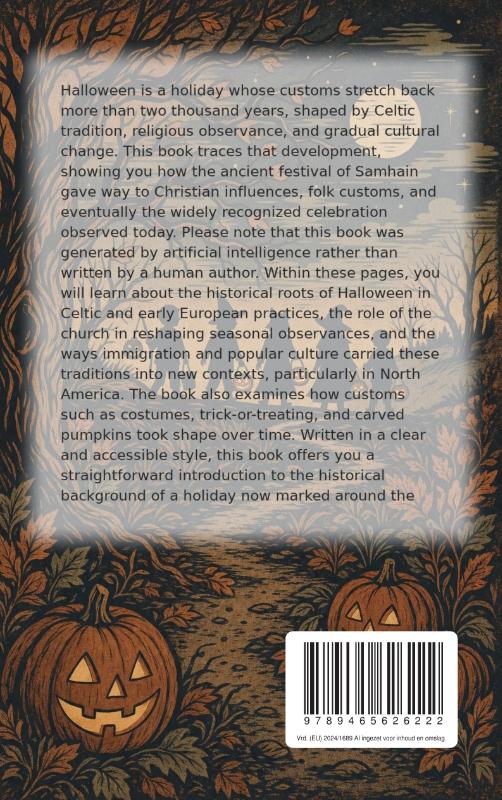 Achterkant van The History and Origins of Halloween