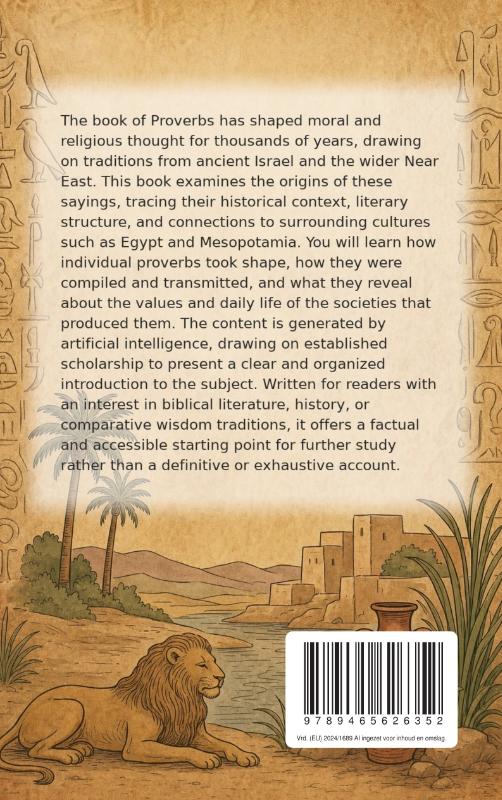 Achterkant van Biblical Proverbs and Their Origins