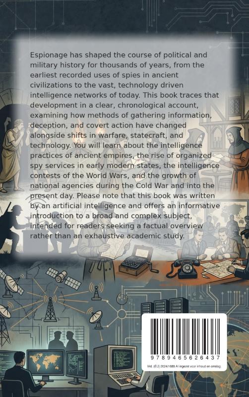 Achterkant van The History of Espionage and Intelligence Services